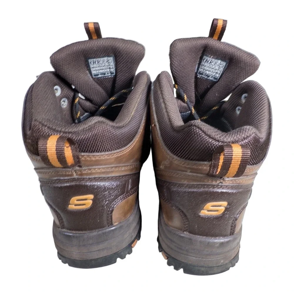 Skechers Men's Waterproof Hiking Boots Brown Leather Lace Up Size‎ 9